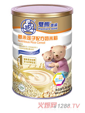雙熊金裝薏米蓮子配方奶米粉1段聽(tīng)裝