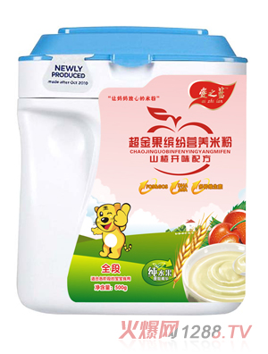 愛之藍(lán)山楂開胃配方超金果繽紛營養(yǎng)米粉全段