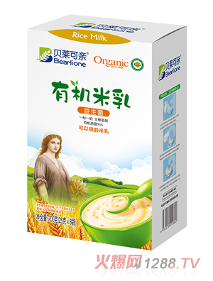貝萊可親有機米乳-益生菌200克