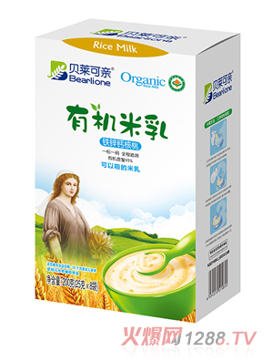貝萊可親有機米乳-鐵鋅鈣核桃200克