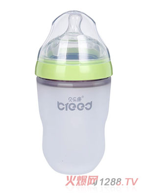 貝樂康廣口硅膠奶瓶250ml （贈(zèng)廣口手柄）