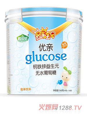 超級(jí)冠優(yōu)親鈣鐵鋅益生元無水葡萄糖 樂扣裝
