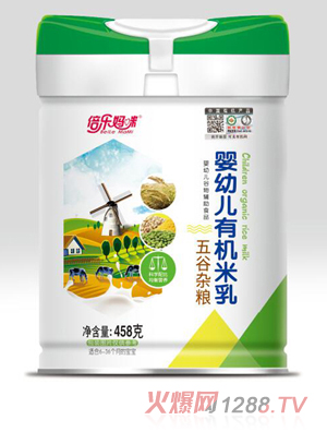 倍樂媽咪嬰幼兒有機米乳-五谷雜糧 聽裝