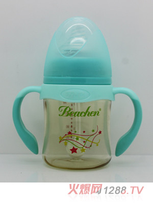 貝臣150ml 寬口PPSU帶手柄自動(dòng)吸奶瓶