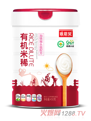 雅恩貝有機(jī)米?。予F猴頭菇配方）