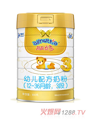 澳優(yōu)能立多幼兒配方奶粉（12-36月齡，3段）